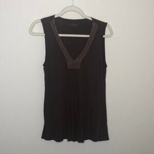 Calvin Klein Brown Crochet Tank Large
